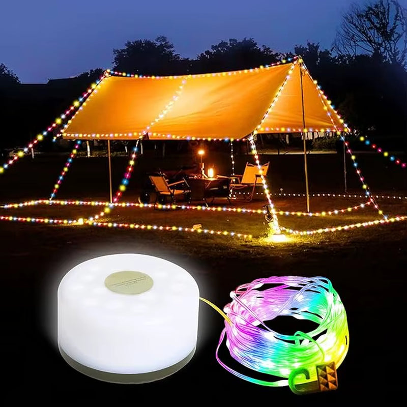 Premium Waterproof USB Rechargeable Outdoor Camping String Lights for Courtyards and Hiking