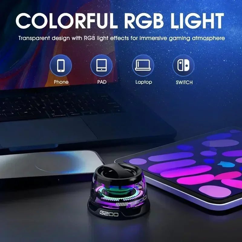 G200 Portable Bluetooth Speaker with RGB Lighting, Magnetic Design, Bluetooth 5.3 Connectivity, Compact Sound Box, 7-Hour Playback, and Integrated Phone Holder