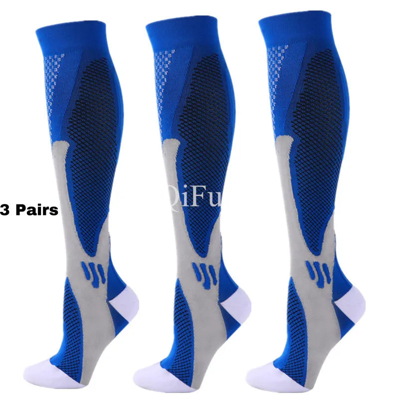 Men's Compression Socks for Athletic Performance - 30 mmHg Support for Varicose Veins, Available in Sets of 2, 3, or 4 Pairs