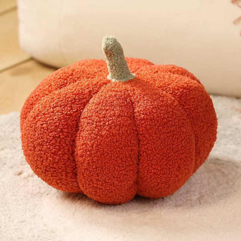 20CM Plush Pumpkin Toy - Soft Stuffed Cushion for Halloween Home Décor and Children's Gifts