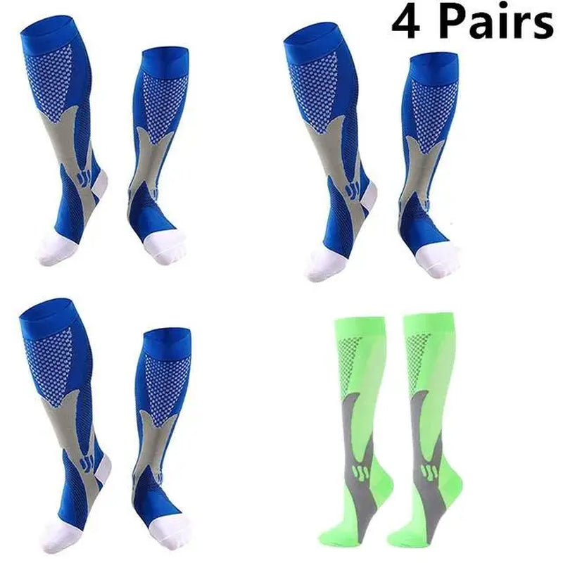 Men's Compression Socks for Athletic Performance - 30 mmHg Support for Varicose Veins, Available in Sets of 2, 3, or 4 Pairs