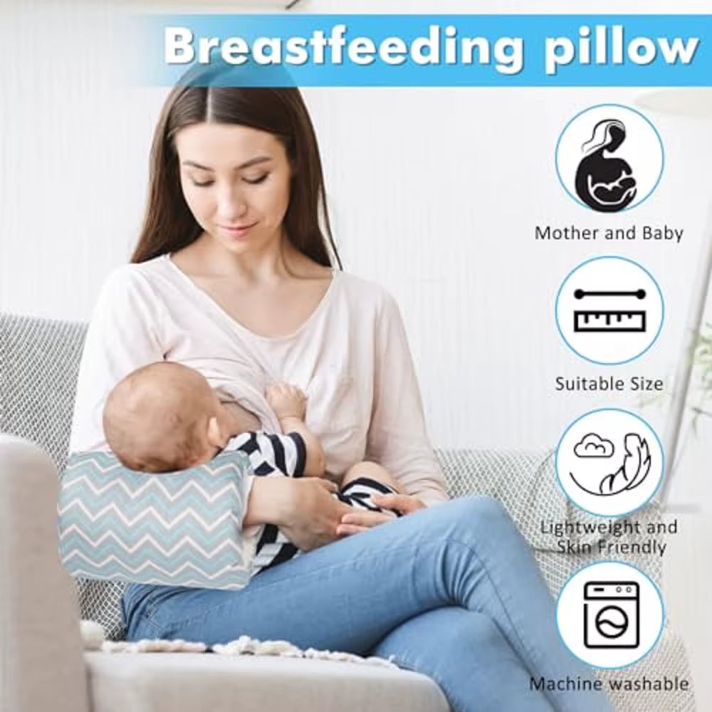 Cotton Nursing Pillow for Newborns - Soft Arm Support for Breastfeeding and Bottle Feeding - Essential Accessory for Maternal Care