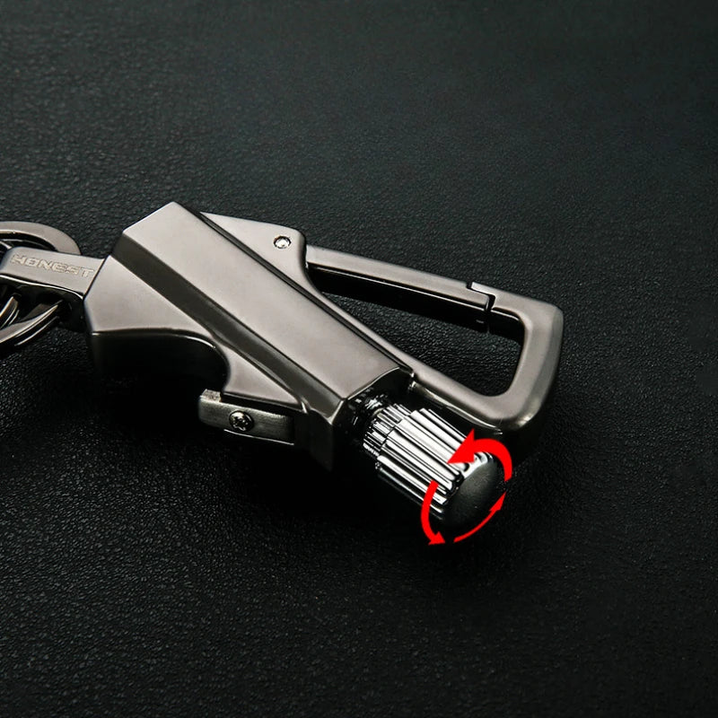 Multifunctional Keychain Kerosene Lighter with Beer Bottle Opener - Portable Outdoor Igniter and Smoking Accessory for Men