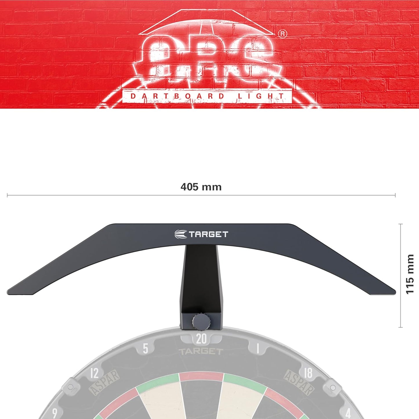 LED Dartboard Lighting System - Enhanced Illumination for Dart Boards | 3M Extended Cable | Universal Fit for All Dart Boards | Effortless Assembly | Premium Darts Accessories
