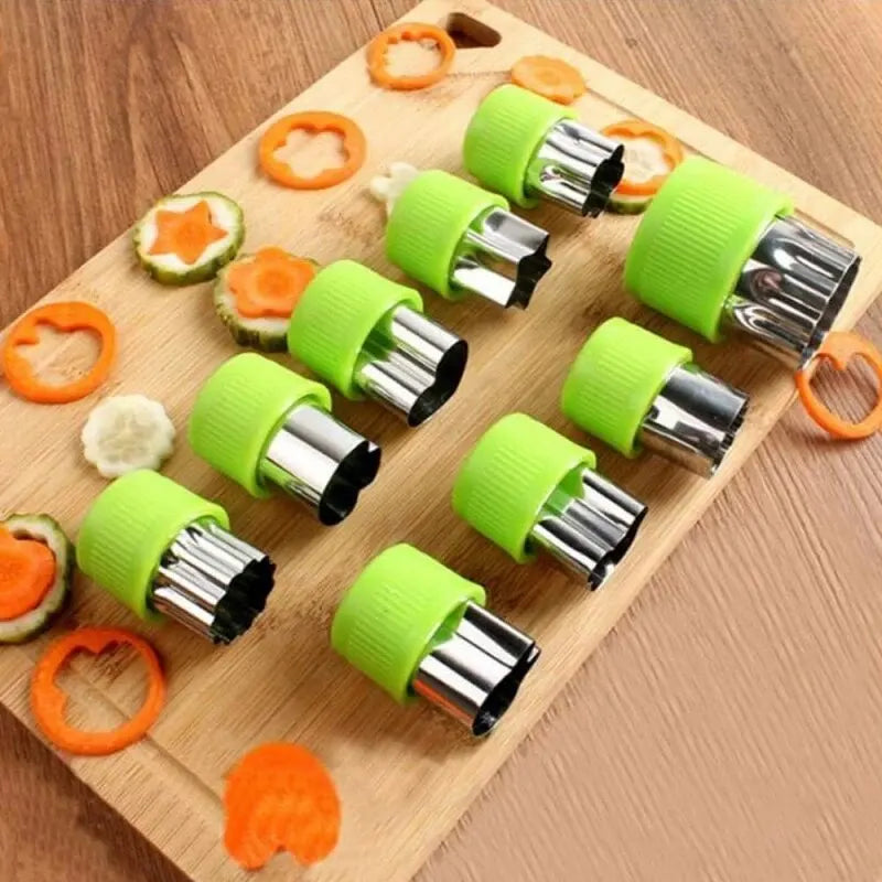Premium Stainless Steel Vegetable and Fruit Cutter Set with Durable Cookie Stamps and Cake Molds