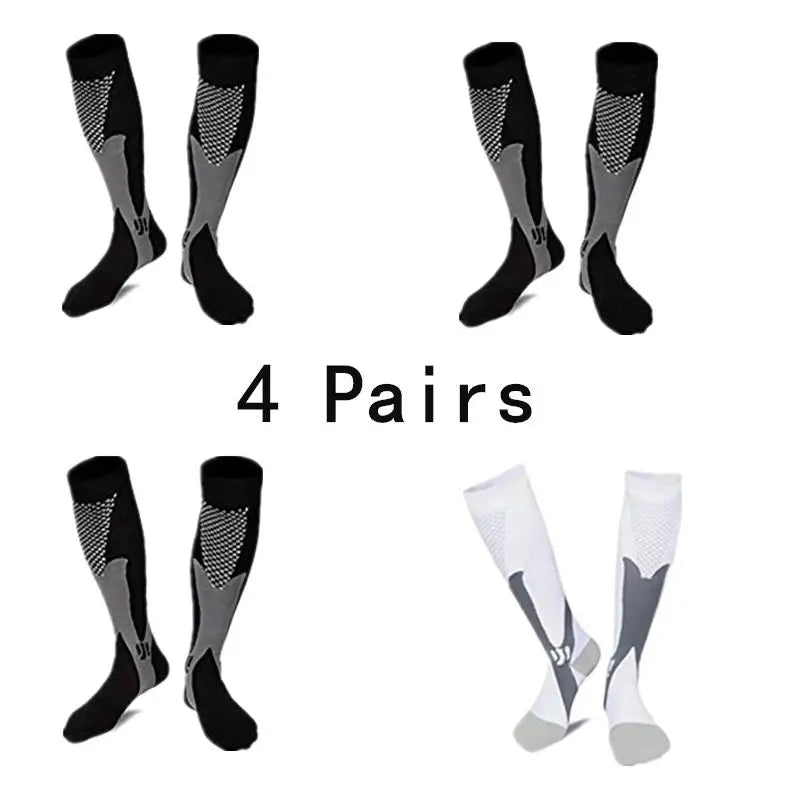 Men's Compression Socks for Athletic Performance - 30 mmHg Support for Varicose Veins, Available in Sets of 2, 3, or 4 Pairs