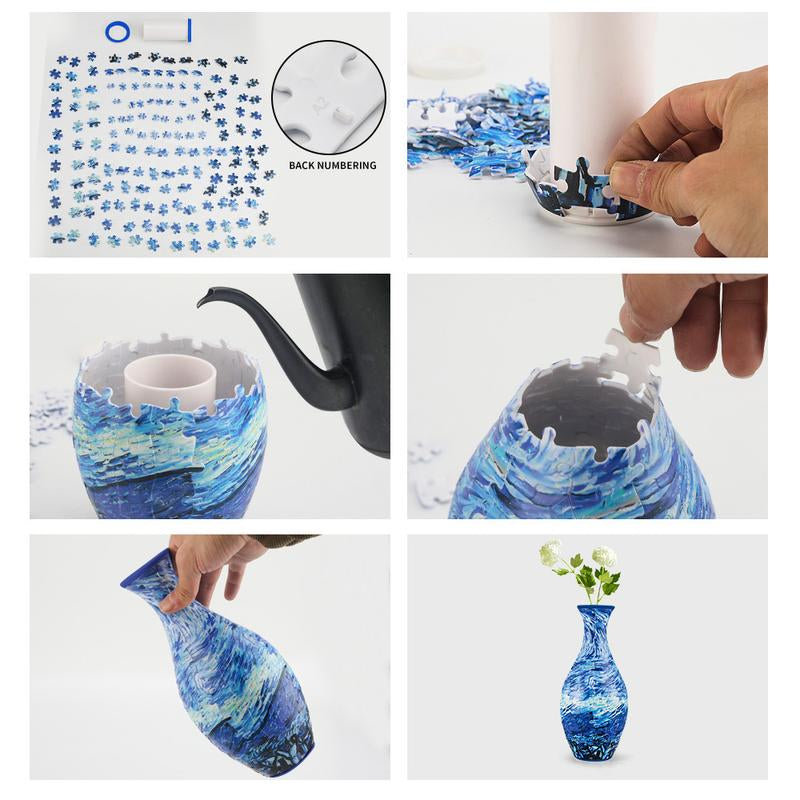 Adult 3D Puzzle - 160 Pieces Ready Vase for Creative Stress Relief and Home Decor