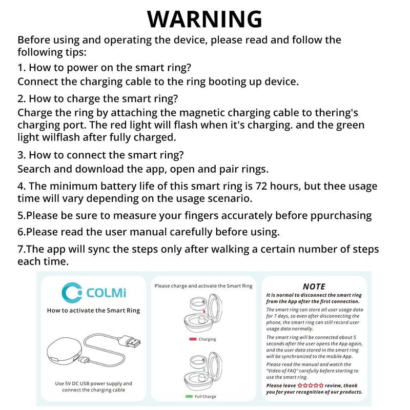 Multifunctional Waterproof Smart Ring with Charging Case - Lightweight Sports Accessory for Both Men and Women
