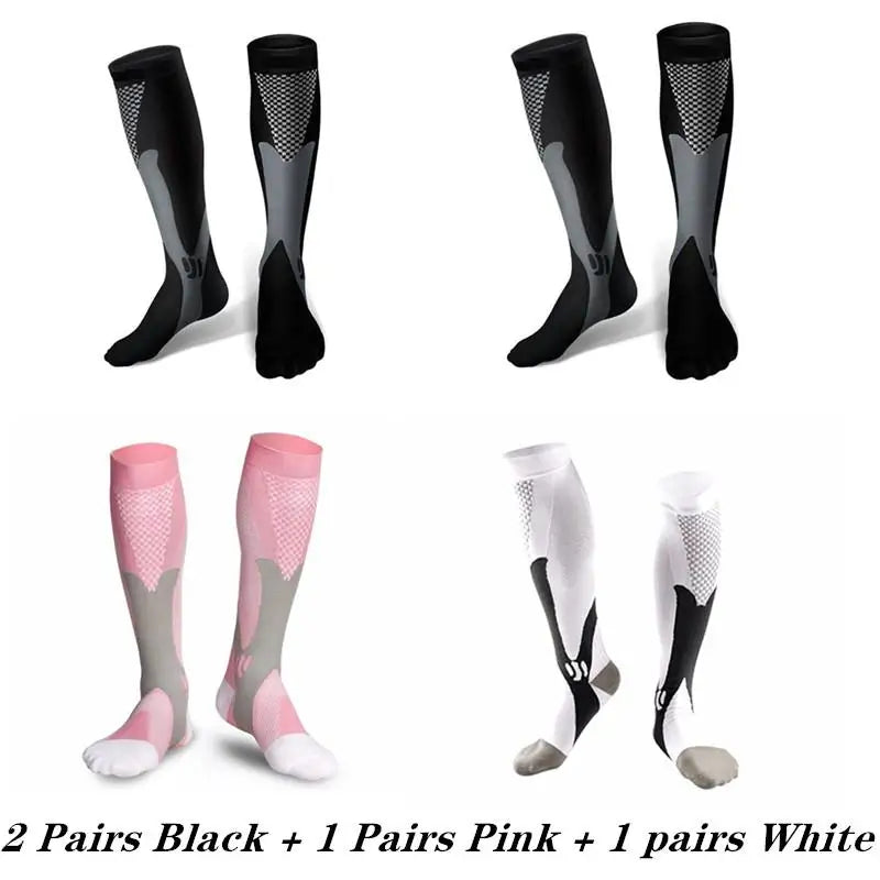 Men's Compression Socks for Athletic Performance - 30 mmHg Support for Varicose Veins, Available in Sets of 2, 3, or 4 Pairs