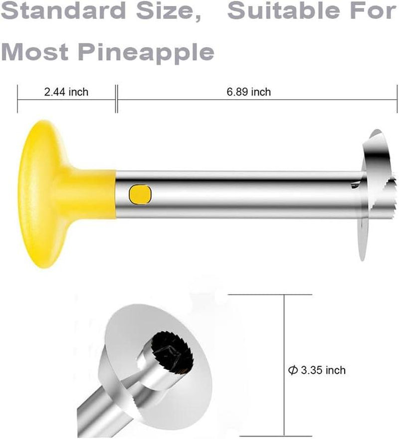 Stainless Steel Pineapple Peeler and Slicer - Efficiently Peel, Core, and Slice Fresh Pineapples
