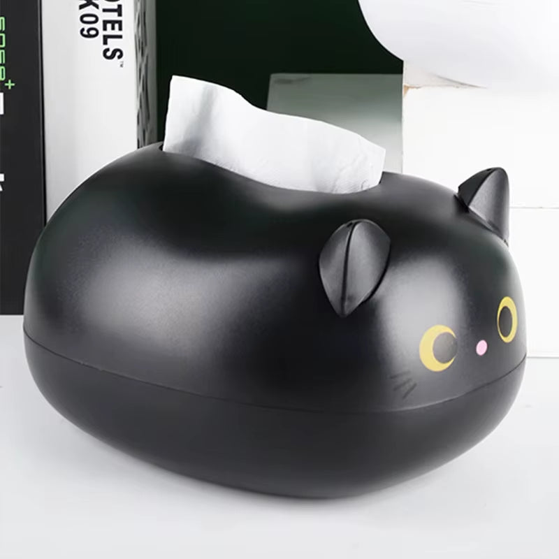 Nordic-Inspired Cat Tissue Box and Napkin Organizer for Home and Kitchen Decor