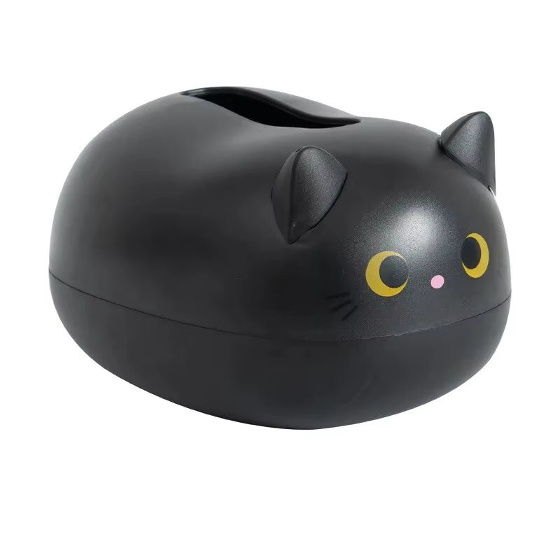 Nordic-Inspired Cat Tissue Box and Napkin Organizer for Home and Kitchen Decor