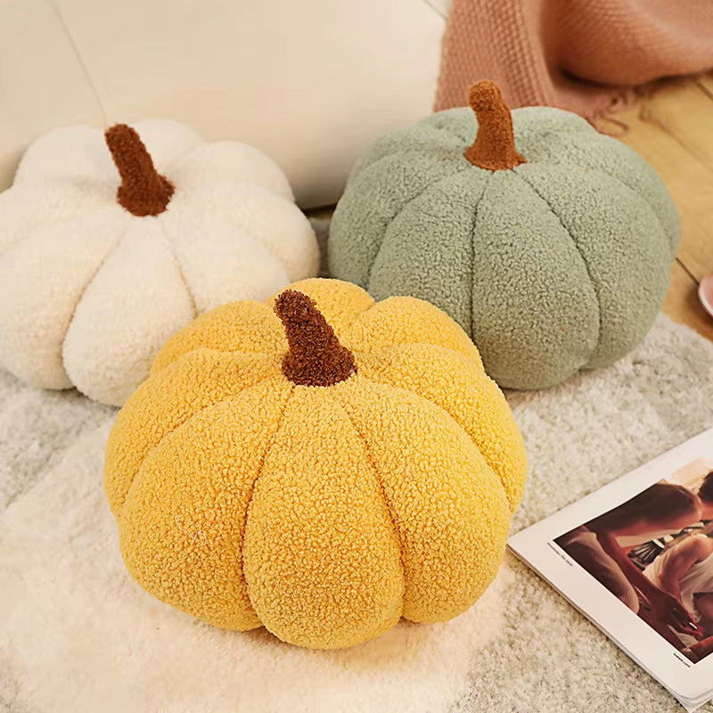 20CM Plush Pumpkin Toy - Soft Stuffed Cushion for Halloween Home Décor and Children's Gifts