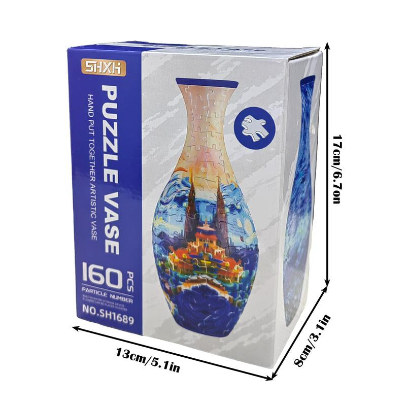 Adult 3D Puzzle - 160 Pieces Ready Vase for Creative Stress Relief and Home Decor