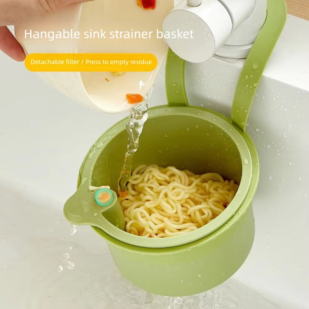 Multifunctional Detachable Sink Strainer Basket with Quick Drain Feature and Accessible Bottom Cover