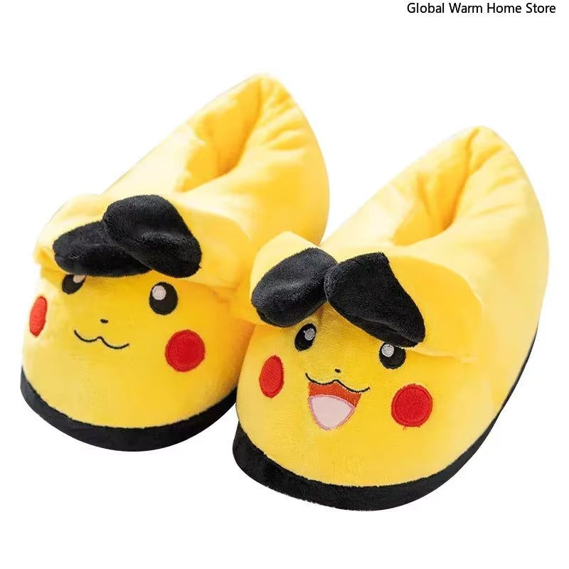 Crocodile Plush Cotton Slippers with Animated Mouth - Non-Slip Home Footwear for Children and Adults - Ideal Winter Gift