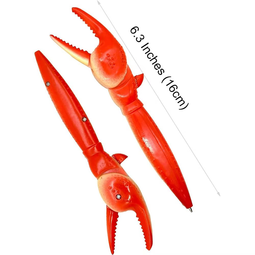 Innovative Crab Clip Pliers Ballpoint Pen - Stylish Lobster Paw Design with Black Ink for Office and Educational Use
