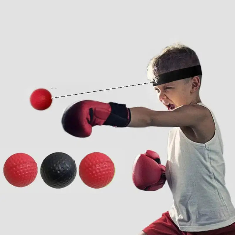 Portable Elastic Headband Red Light Reaction Ball for Enhanced Boxing Speed Training - Suitable for All Ages