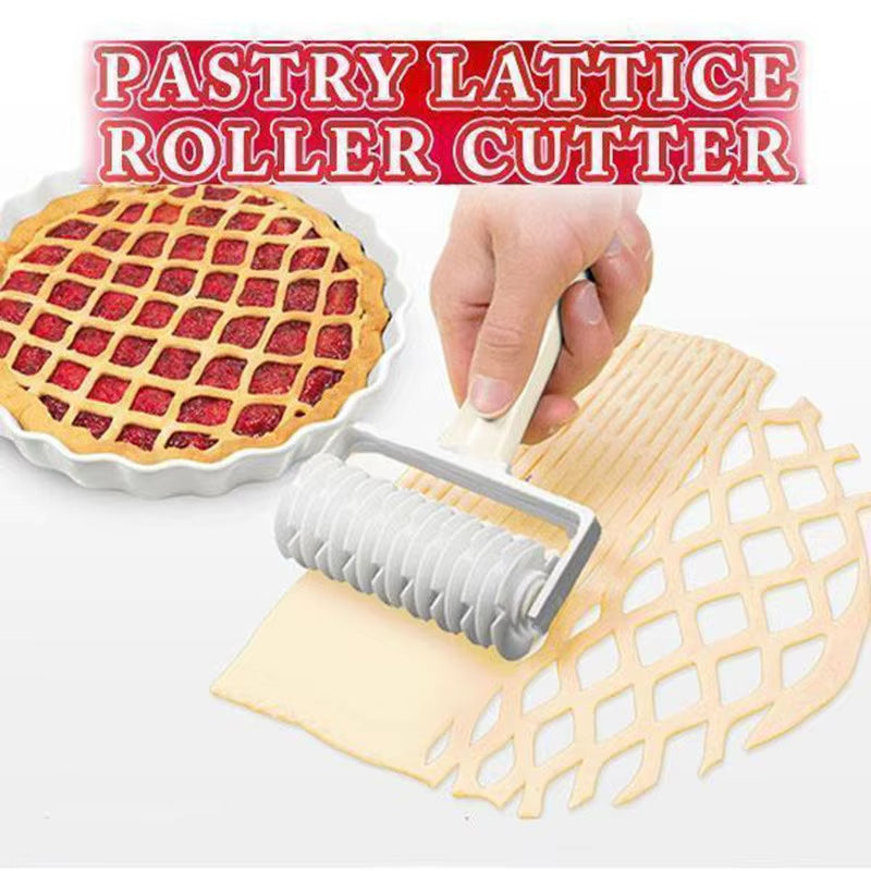 Premium Pie and Pizza Cutter Set with Three Size Options - Professional Pastry Bakeware, Embossing Dough Roller, and Lattice Cake Tools