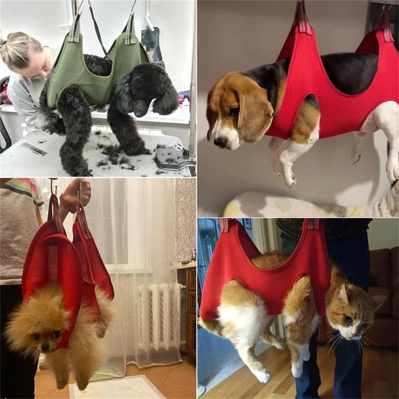 Pet Grooming Hammock for Nail Trimming and Bathing of Small to Medium Cats and Dogs