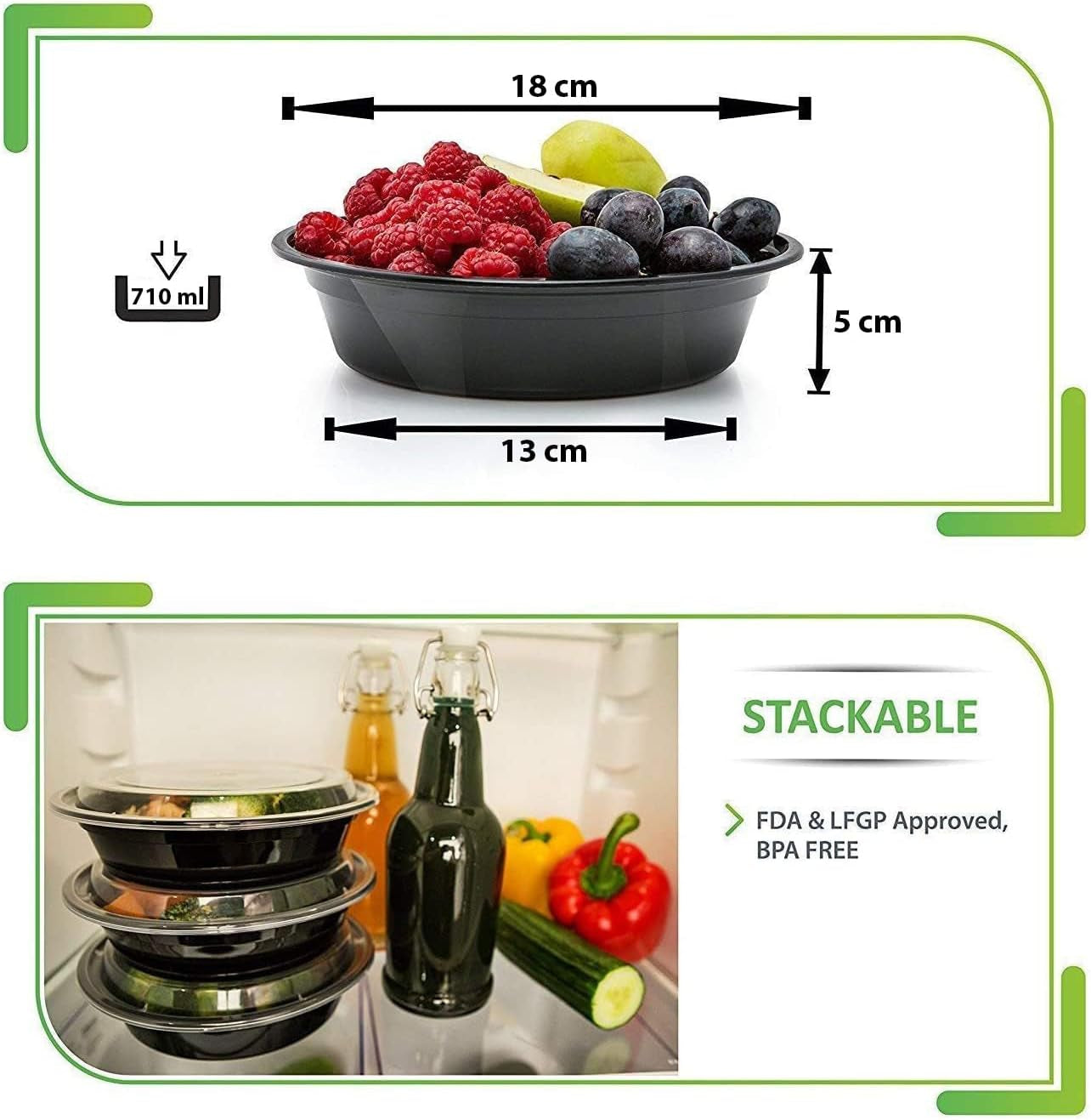 30-Pack Reusable Meal Prep Containers with Lids - Durable Plastic Food Storage for Batch Cooking - Microwavable, Freezer, and Dishwasher Safe Takeaway Lunch Boxes