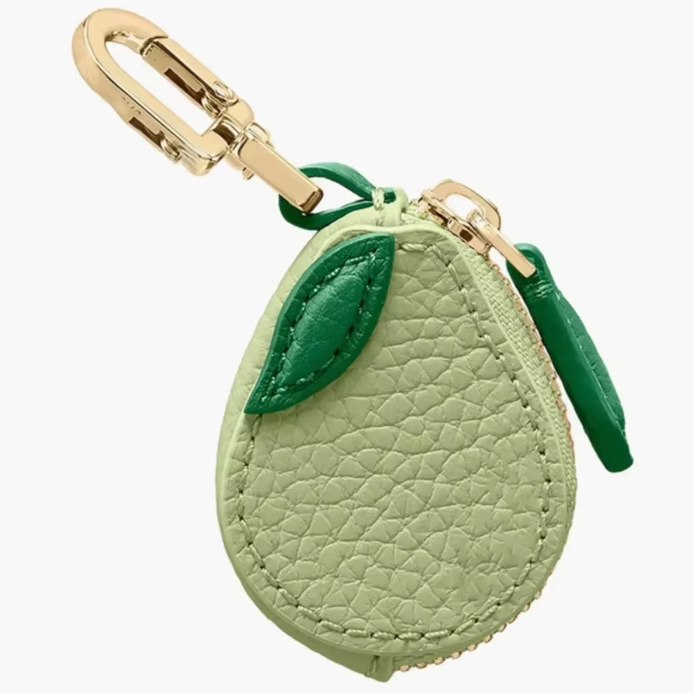 Mini Cherry-Shaped PU Leather Coin Purse - Adorable Strawberry Design Keychain and Earphone Storage Bag, Korean Style