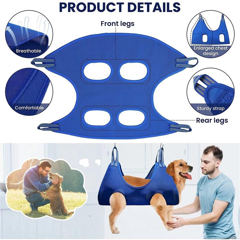 Pet Grooming Hammock for Nail Trimming and Bathing of Small to Medium Cats and Dogs