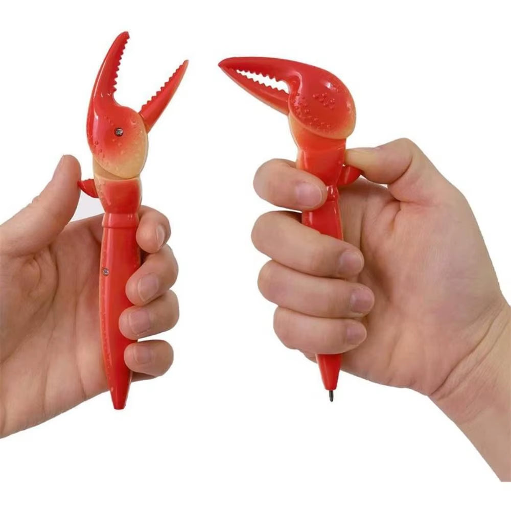 Innovative Crab Clip Pliers Ballpoint Pen - Stylish Lobster Paw Design with Black Ink for Office and Educational Use