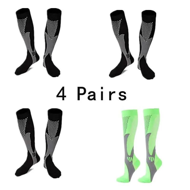 Men's Compression Socks for Athletic Performance - 30 mmHg Support for Varicose Veins, Available in Sets of 2, 3, or 4 Pairs