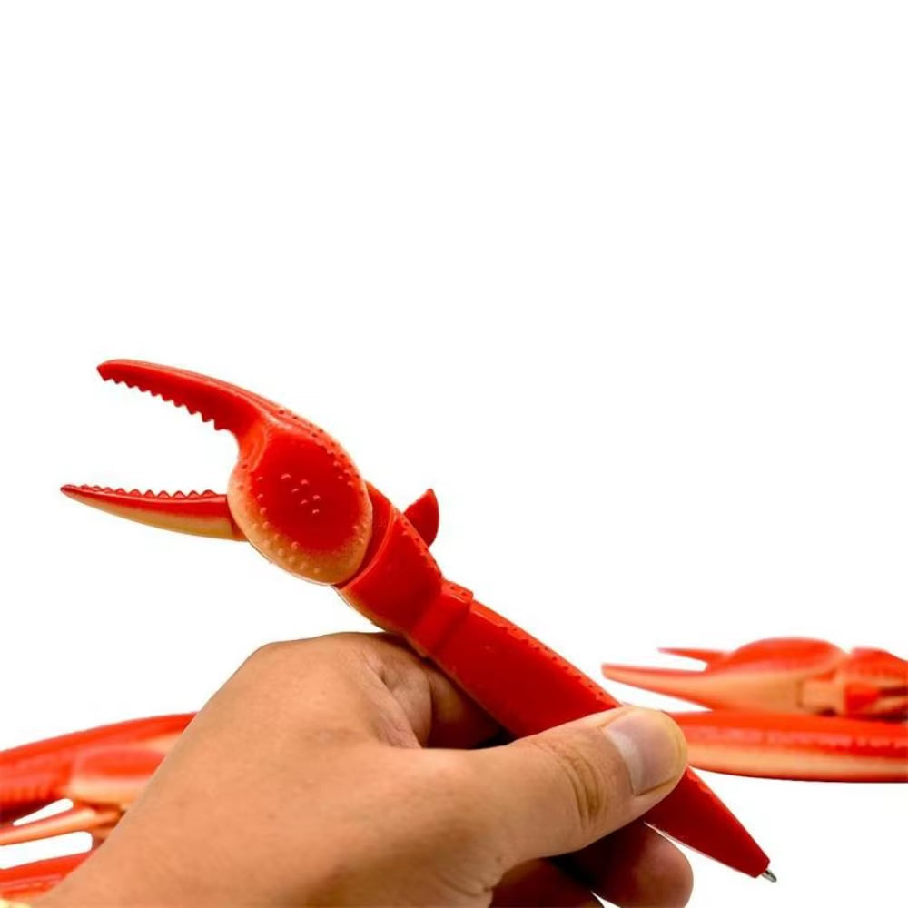 Innovative Crab Clip Pliers Ballpoint Pen - Stylish Lobster Paw Design with Black Ink for Office and Educational Use