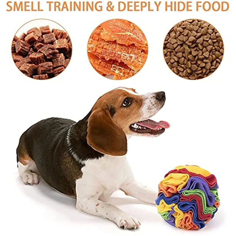 Interactive Dog Snuffle Ball Mat with Removable Pads - Sniffing Training Blanket and Puzzle Toy for Pets
