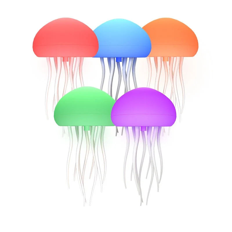 LED Jellyfish Mood Lamp - Portable Smart Night Light for Bedside and Desk Decor