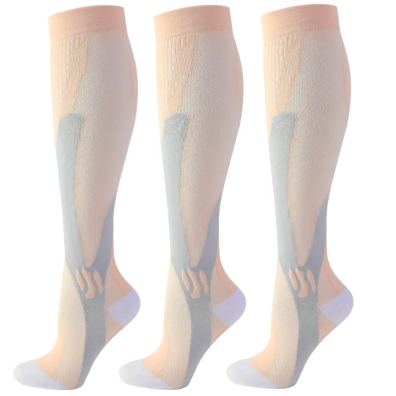 Men's Compression Socks for Athletic Performance - 30 mmHg Support for Varicose Veins, Available in Sets of 2, 3, or 4 Pairs