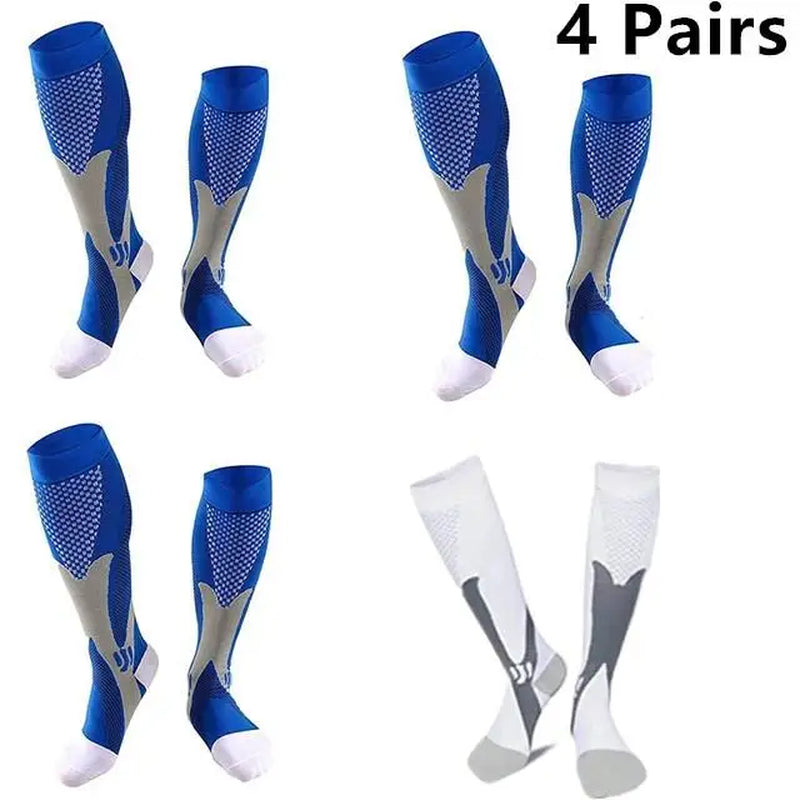 Men's Compression Socks for Athletic Performance - 30 mmHg Support for Varicose Veins, Available in Sets of 2, 3, or 4 Pairs