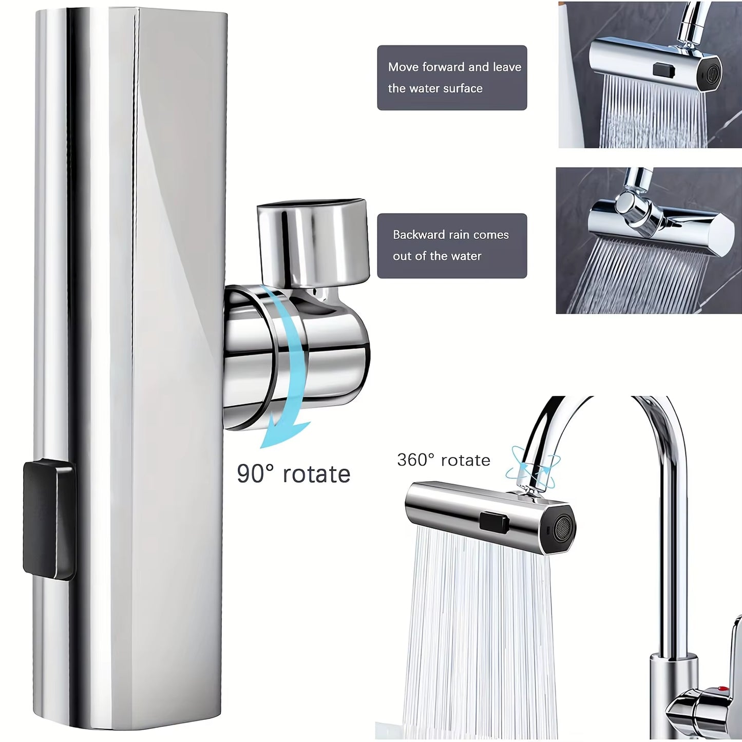 Large-Scale 3-in-1 360° Touch-Control Kitchen Faucet with Swivel Spout and Extender
