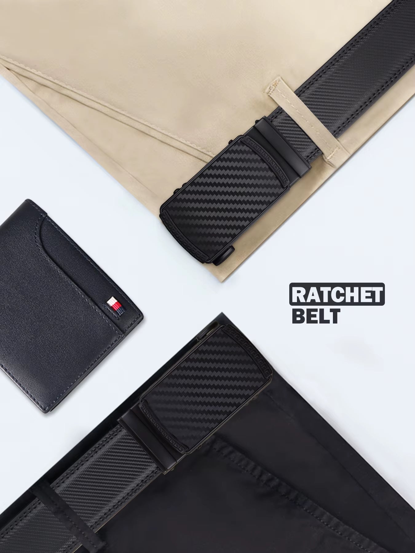 Genuine Leather Men's Adjustable Ratchet Dress Belts with Automatic Alloy Buckle - Elegant Business Style - Ideal Father's Day Gift