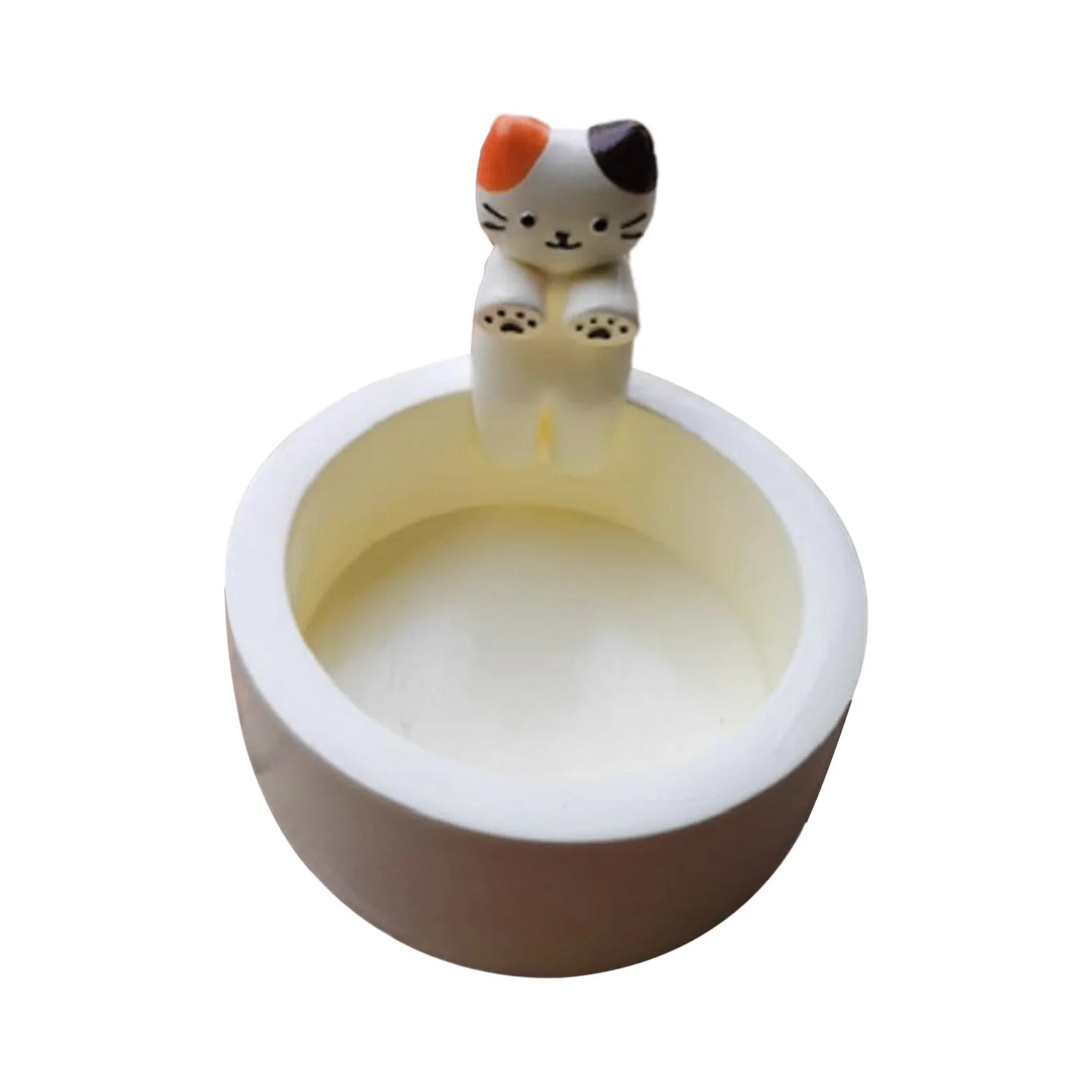 Cartoon Cat Tea Light Candle Holder - Sophisticated Decorative Accent for Home and Office