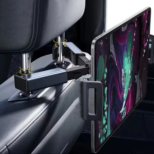 Adjustable Back Seat Headrest Mount for Phones and Tablets (4.7-12.9 Inches)