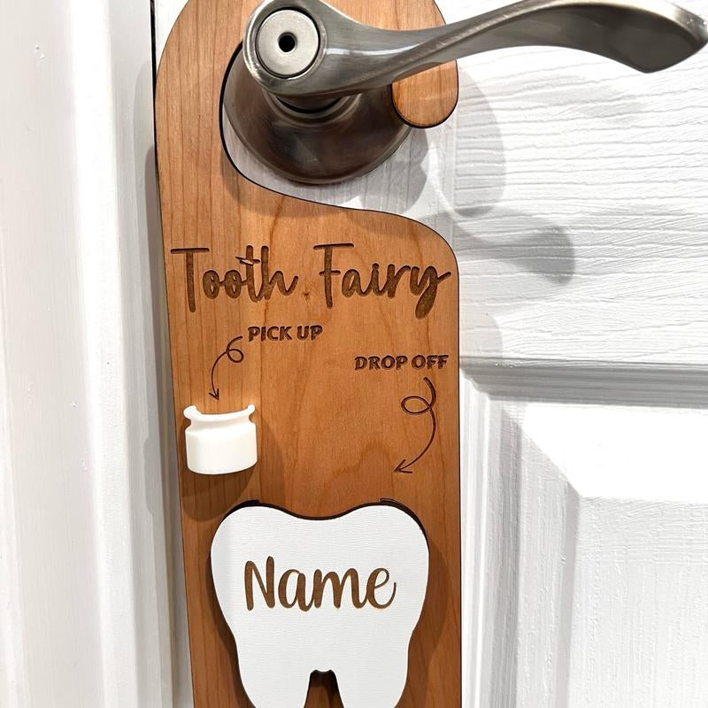 Customized Wooden Tooth Fairy Door Hanger