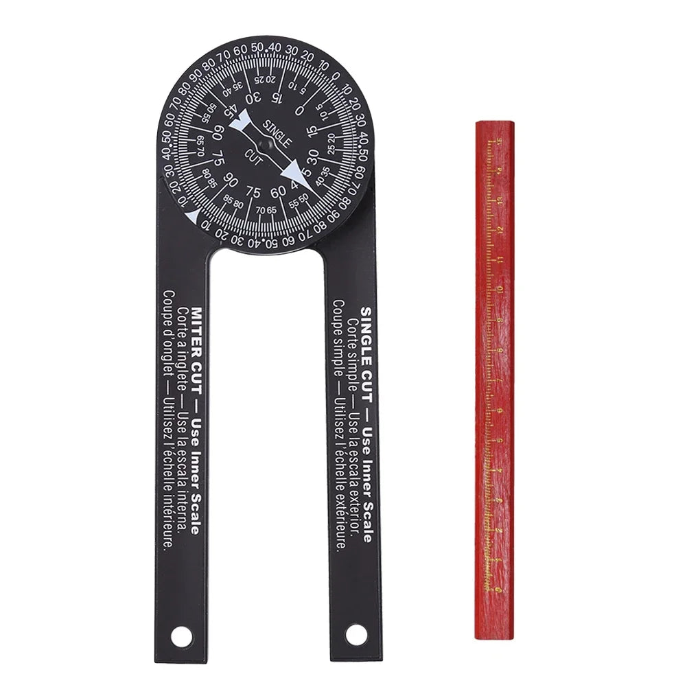 Precision Miter Saw Protractor and Angle Finder for Woodworking and Plumbing Applications