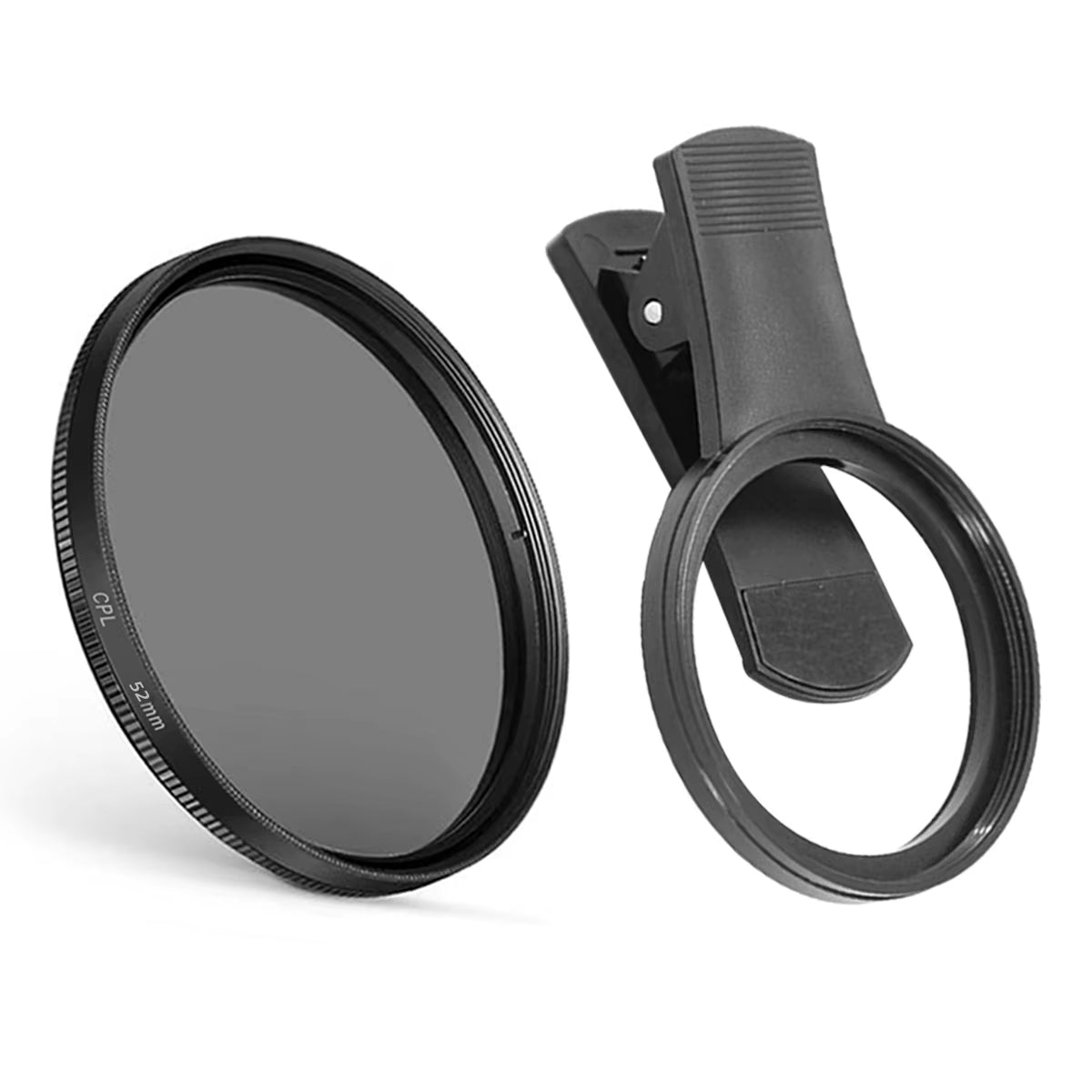 FONKEN 52mm Clip-On Circular Polarizer Lens Filter Kit for Superior HD Photography