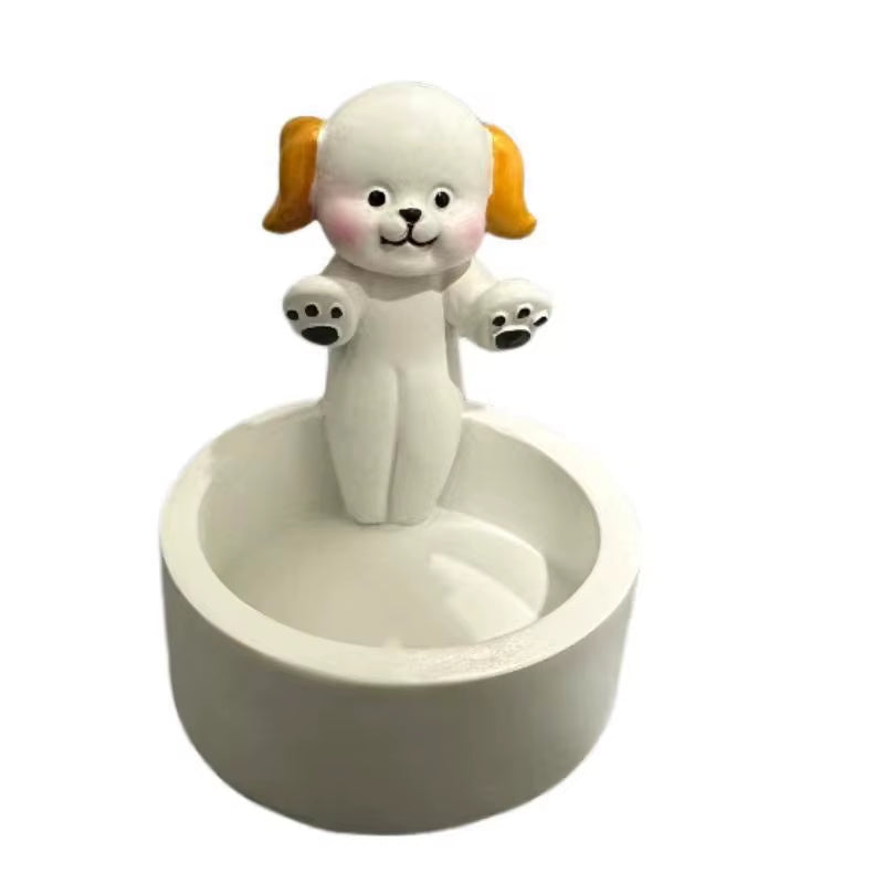 Cartoon Cat Tea Light Candle Holder - Sophisticated Decorative Accent for Home and Office