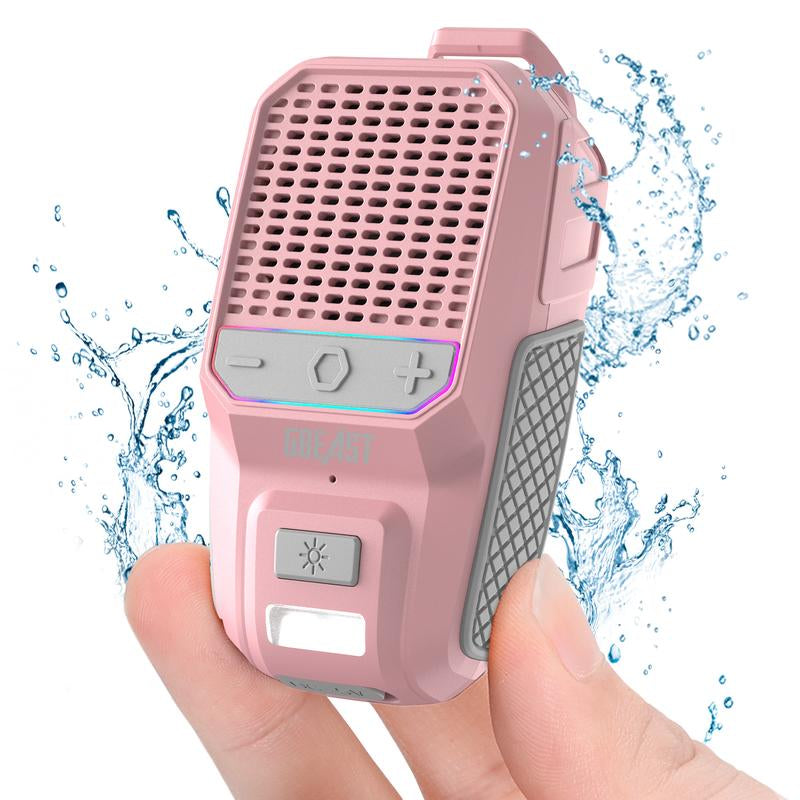 GBEAST Wearable Bluetooth Speaker with RGB Lighting, Waterproof Design, Noise Cancellation, 30-Hour Battery Life - Ideal Gift for Fathers and Husbands