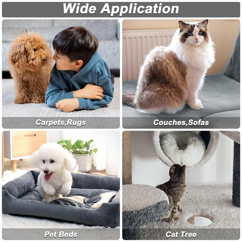 Pet Hair Removal Carpet Rake with 60-Inch Adjustable Handle - Reusable Scraper Tool for Rugs and Mats