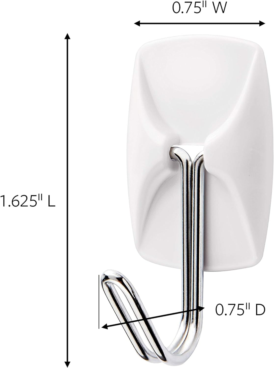 GP067-16NA Small White Wire Hardware with 16 Hooks