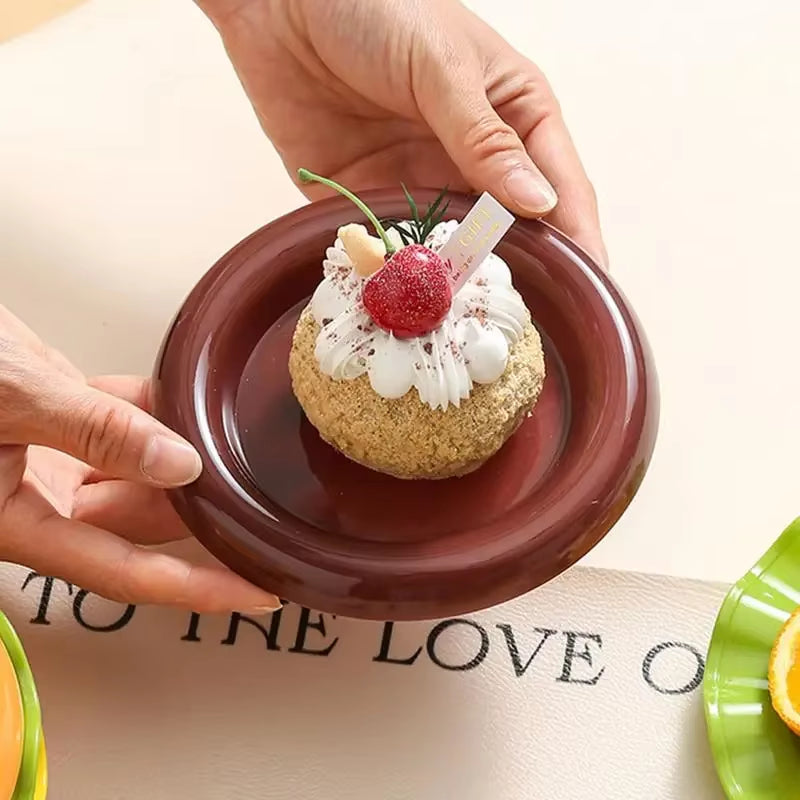 Stackable Six-Layer Hamburger Plate Set with Elegant Bone Design and Accompanying Sauce Containers for Table Decor