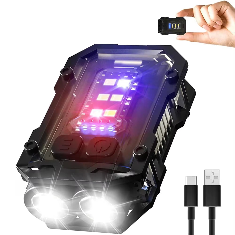Rechargeable Mini LED Keychain Flashlight - 800 Lumens, USB-C, 8 Lighting Modes, Magnetic Design for Outdoor Activities and Emergencies