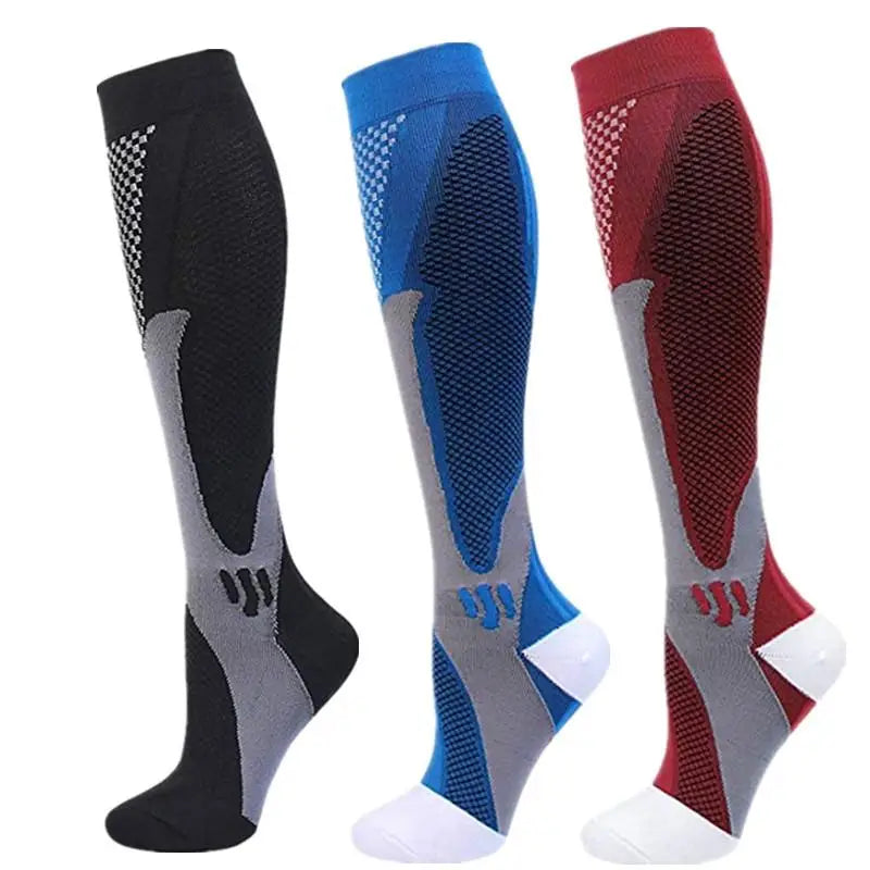 Men's Compression Socks for Athletic Performance - 30 mmHg Support for Varicose Veins, Available in Sets of 2, 3, or 4 Pairs