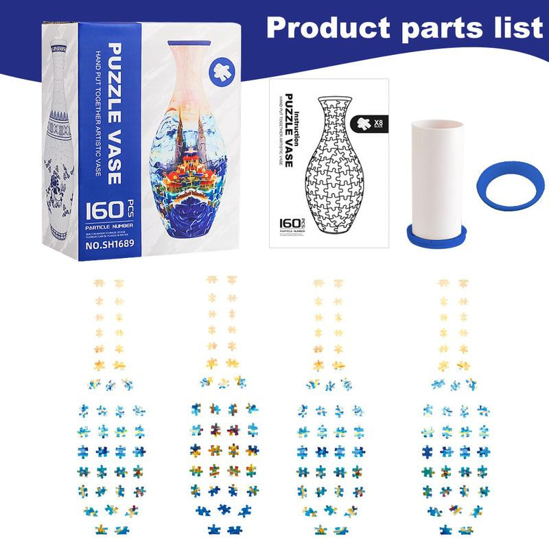 Adult 3D Puzzle - 160 Pieces Ready Vase for Creative Stress Relief and Home Decor