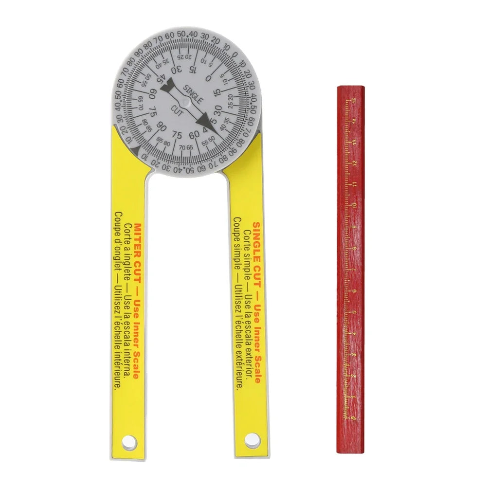 Precision Miter Saw Protractor and Angle Finder for Woodworking and Plumbing Applications